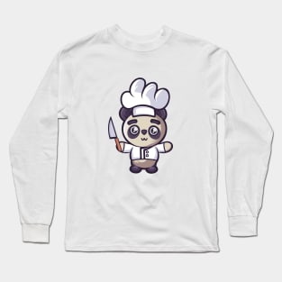 Little Chef Panda Long Sleeve T-Shirt